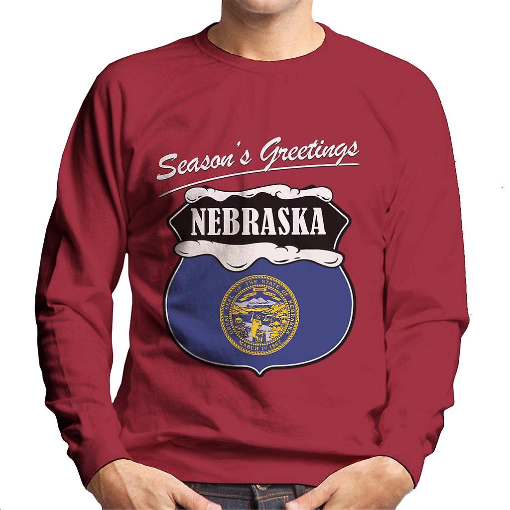 Sæsoner hilsner Nebraska mænds Sweatshirt