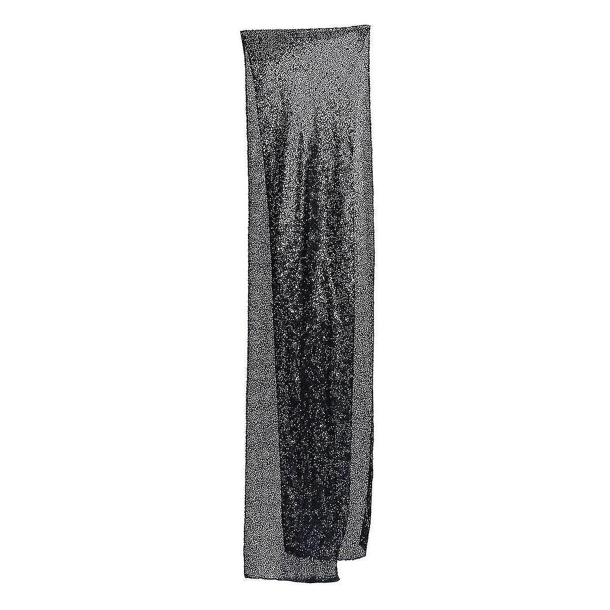 Black Sequin Table Runner Rectangular Glitter Runner Tablecloth For Wedding Party Christmas