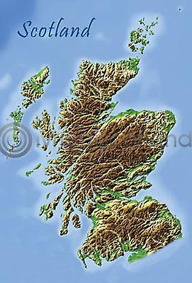 Scotland Map Postcard by Lyrical Scotland