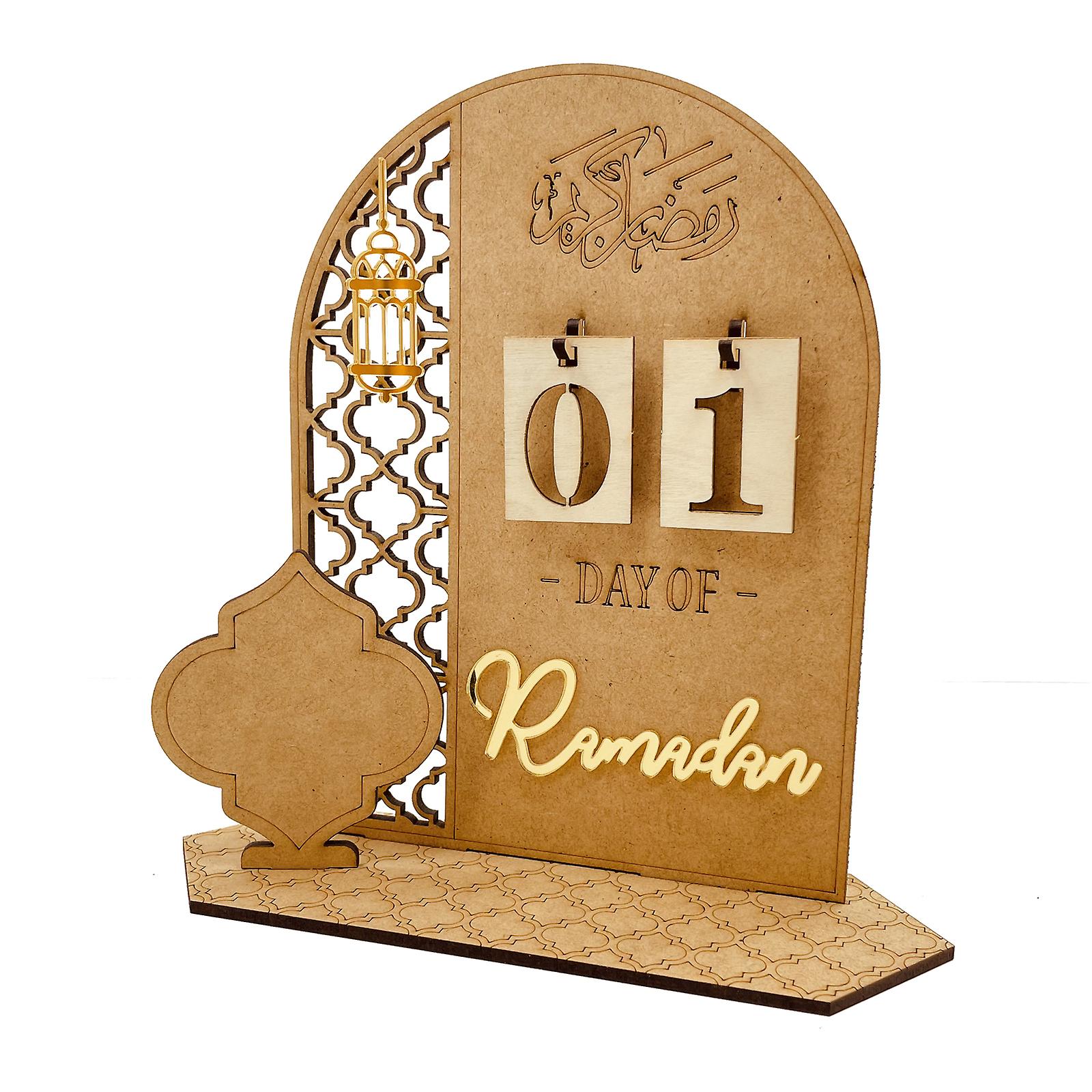 Ramadan Countdown Kalender Eid Mubarak Holzornament 2023 Ramadan