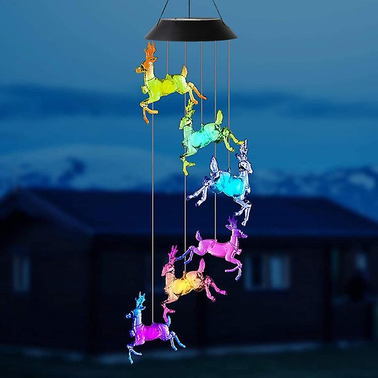 Outdoor Solar Christmas Deer LED Bl Light