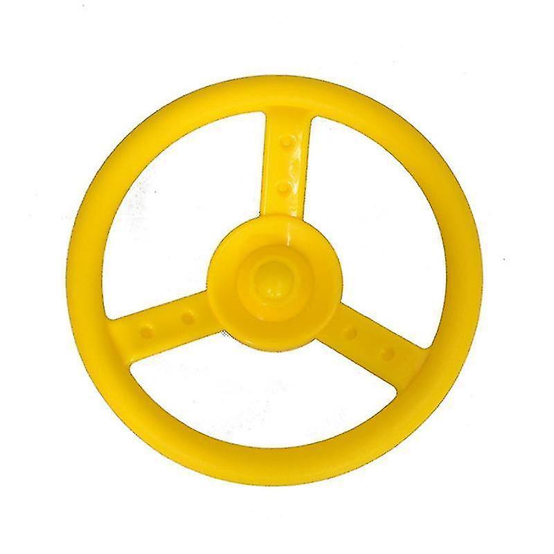Yellow Children's Small Steering Wheel For Use On Swings Playground