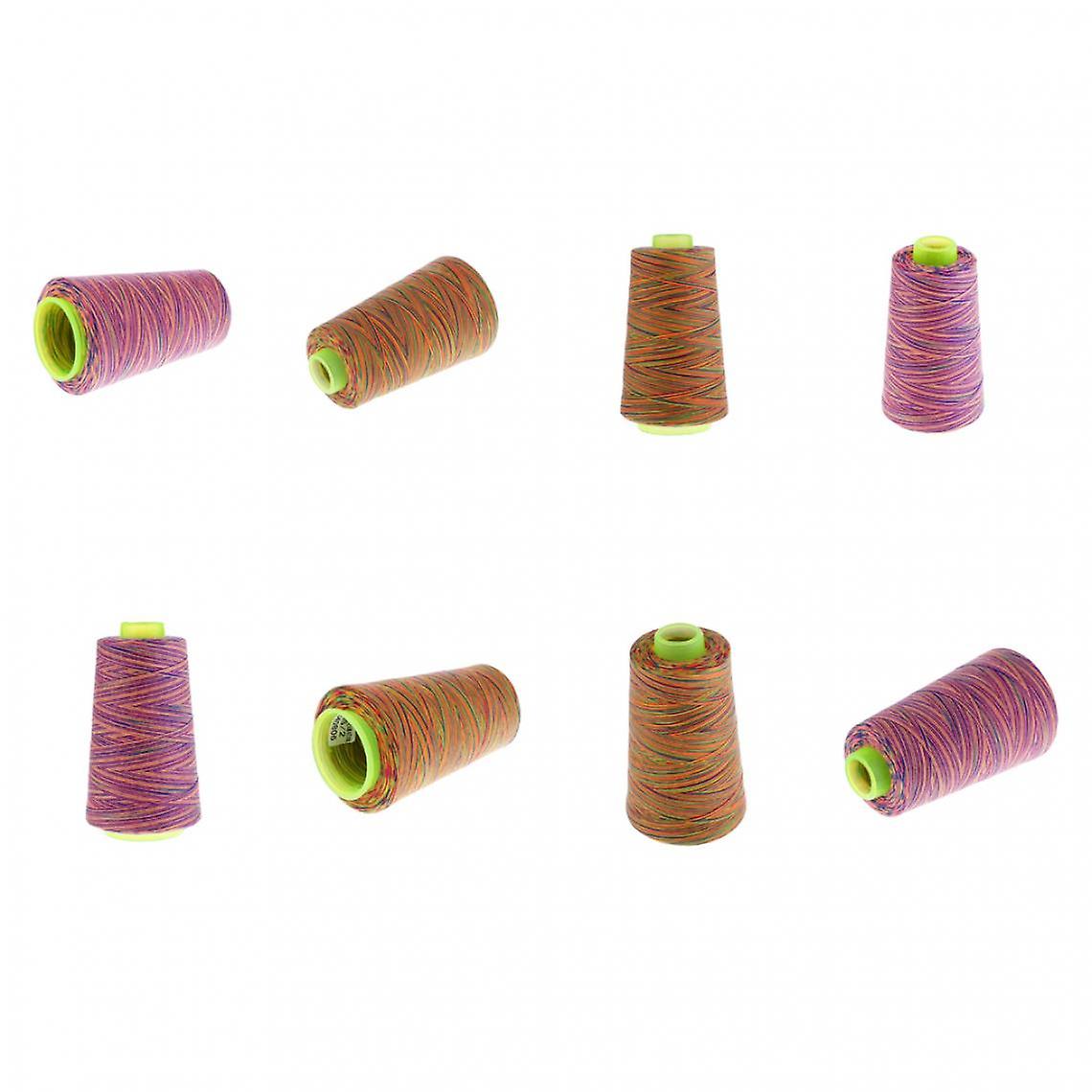 8rolls Rainbow Polyester Sewing Machine All Purpose Sewing Thread