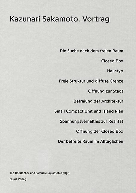 Kazunari Sakamoto Vortrag by Samuele Squassabia Paperback