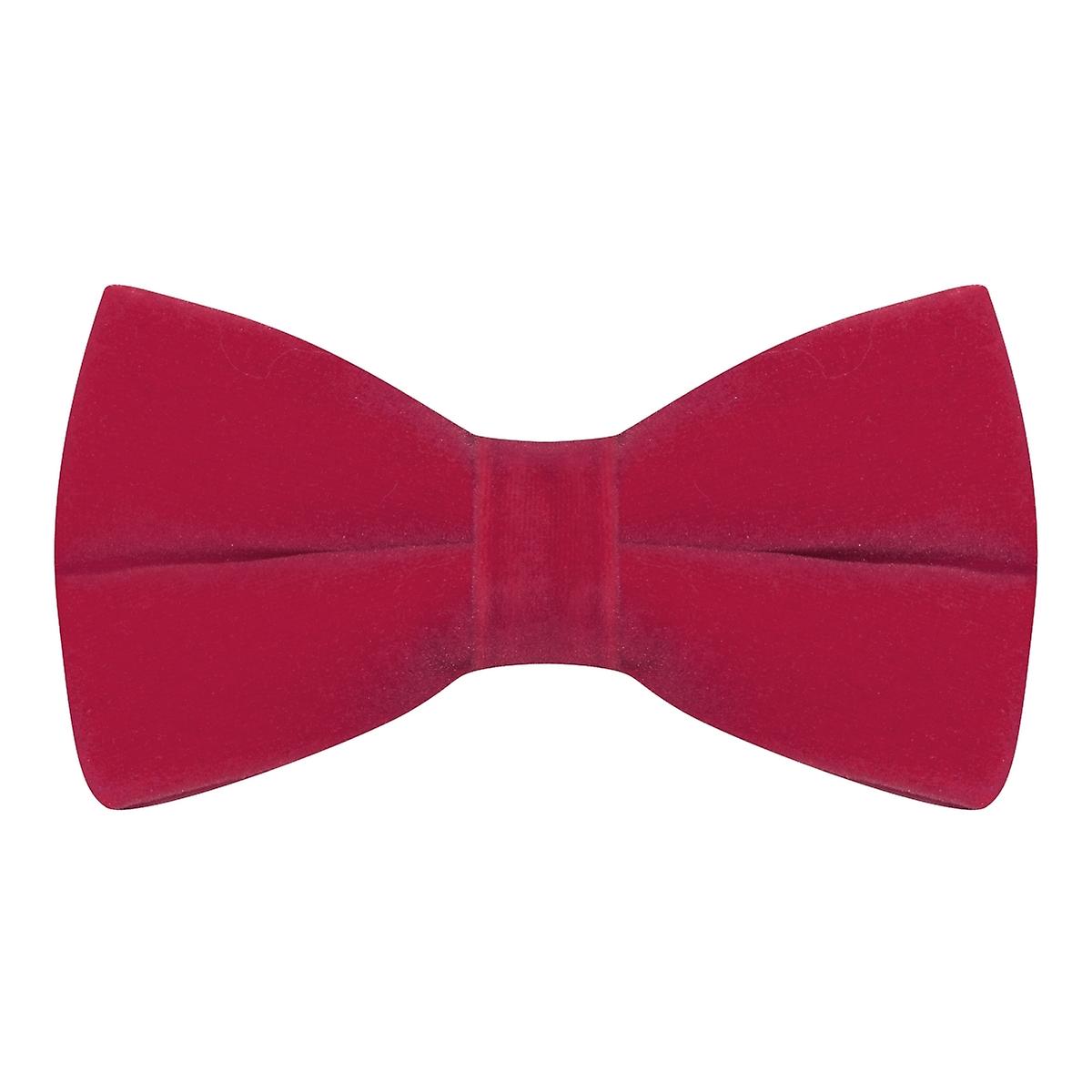 Magenta Pink Velvet Bow Tie