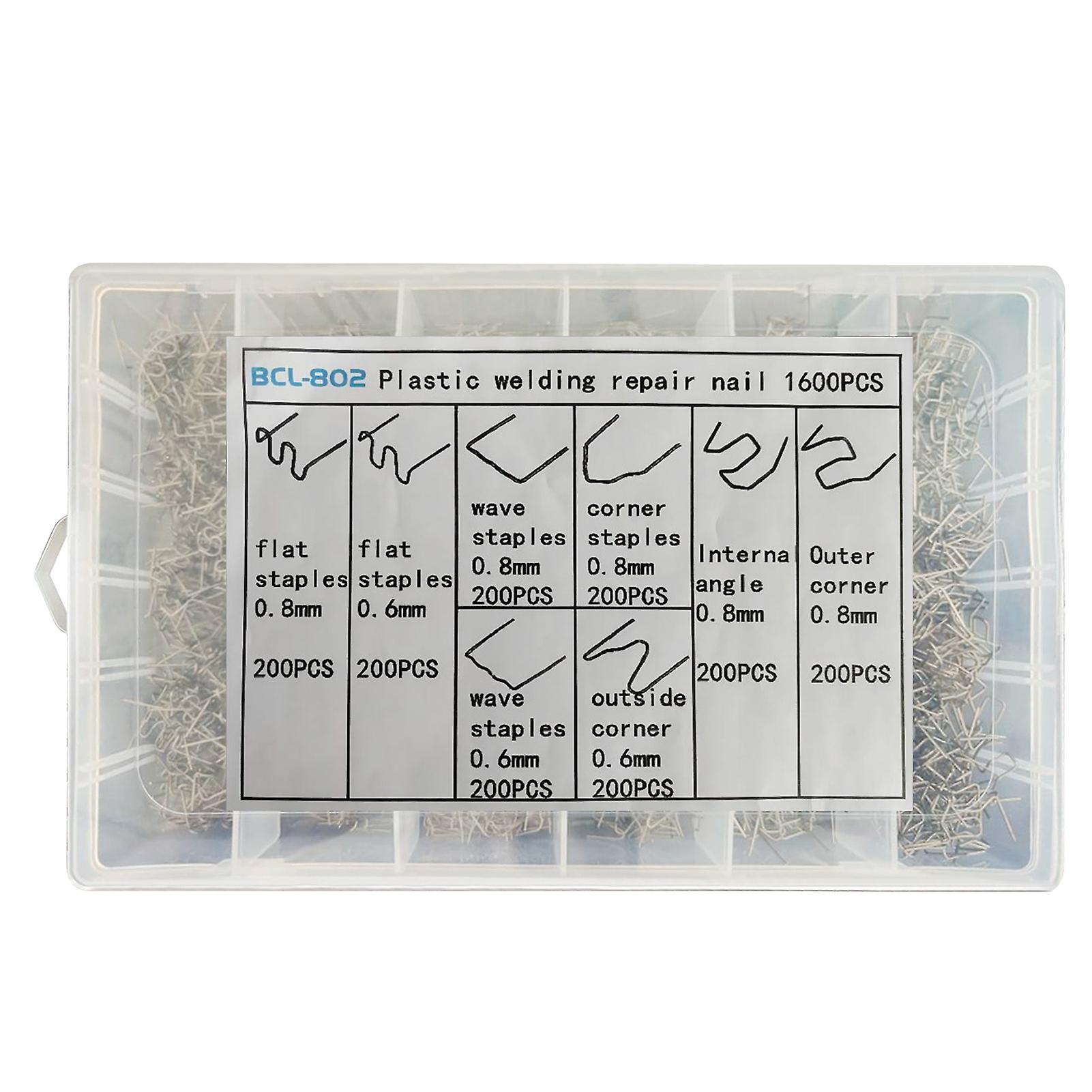 1600pcs Auto Plastic Repair Hot Staples With Storage Box