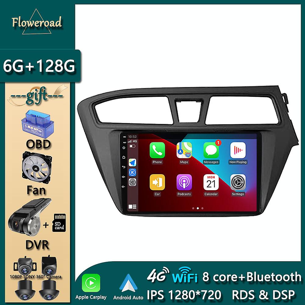 WIFI 4G Carplay Tooch Screen For Hyundai I20 2014 - 2019 Car Android Radio Multimedia Player Navigation GPS Video Stereo Monitor