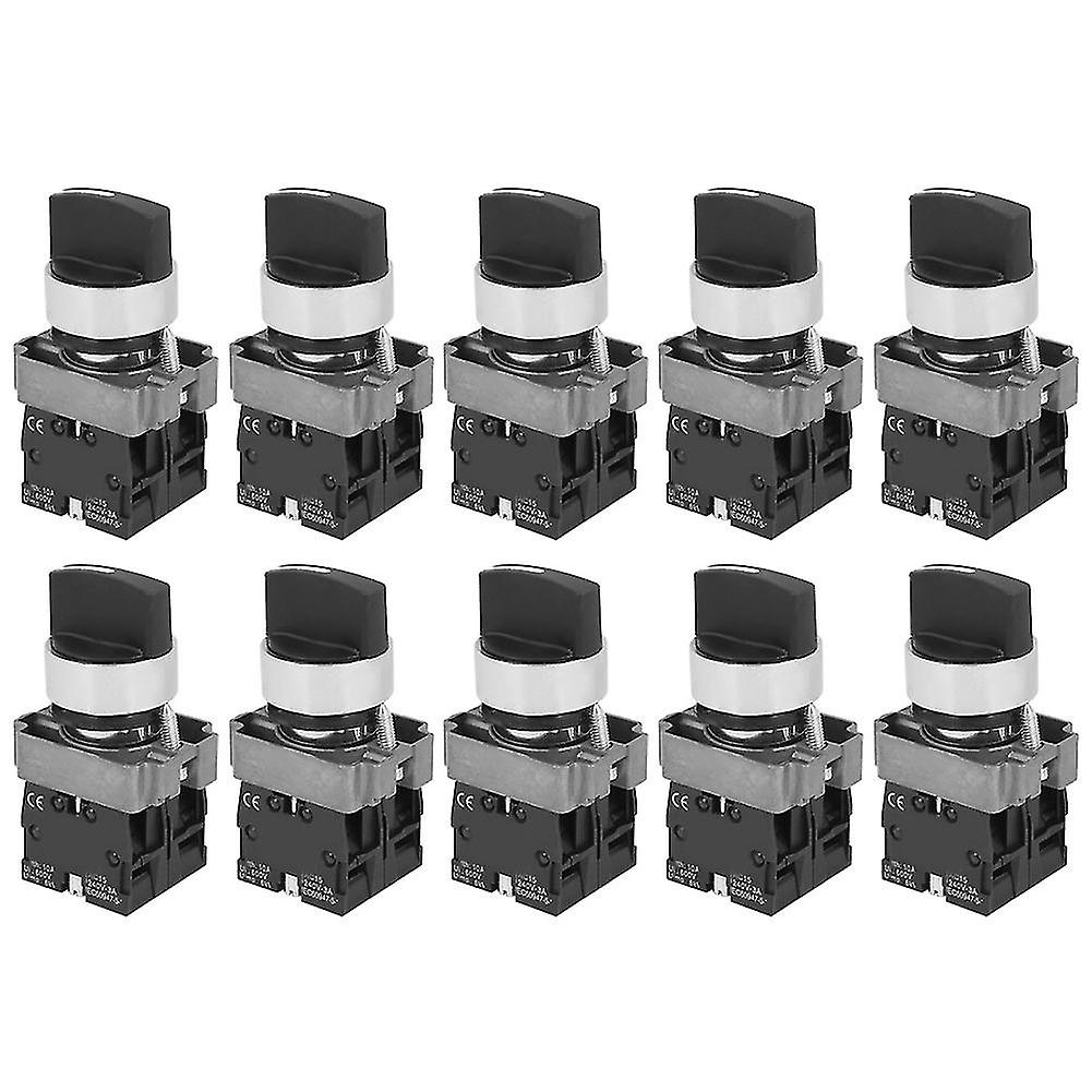 10Pcs Berm Button Switches Normally Open 3level Knob Switch Abs Material Ac240v Bemxb220x/33