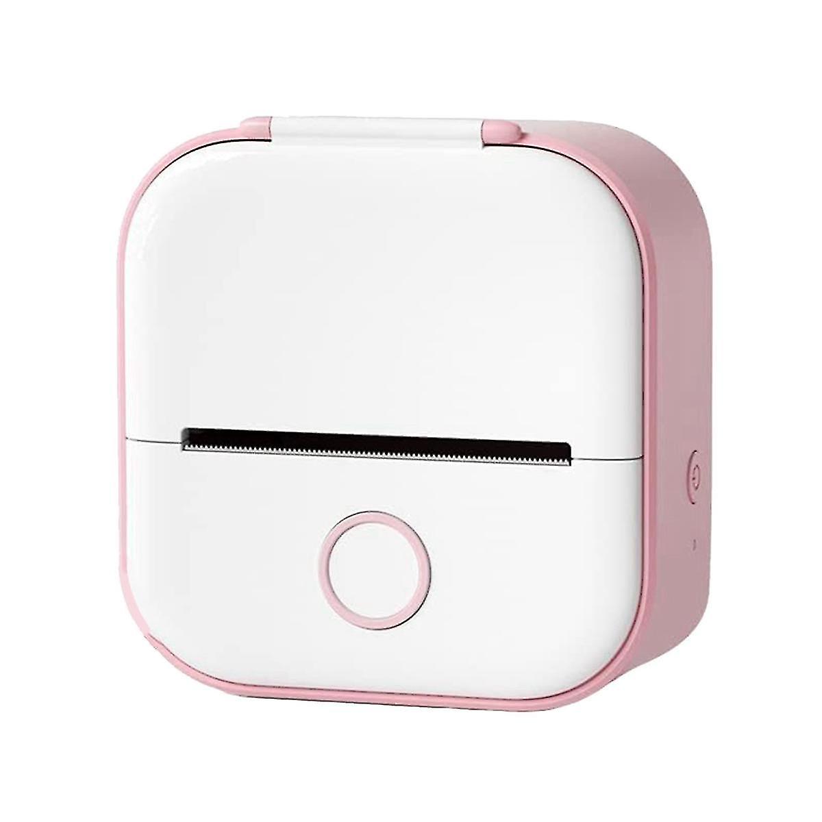 Mini Pocket Printer, New Upgrade Fast Printing Portable Mini Thermal Printer, Wireless Bluetooth Photo Printer (pink)