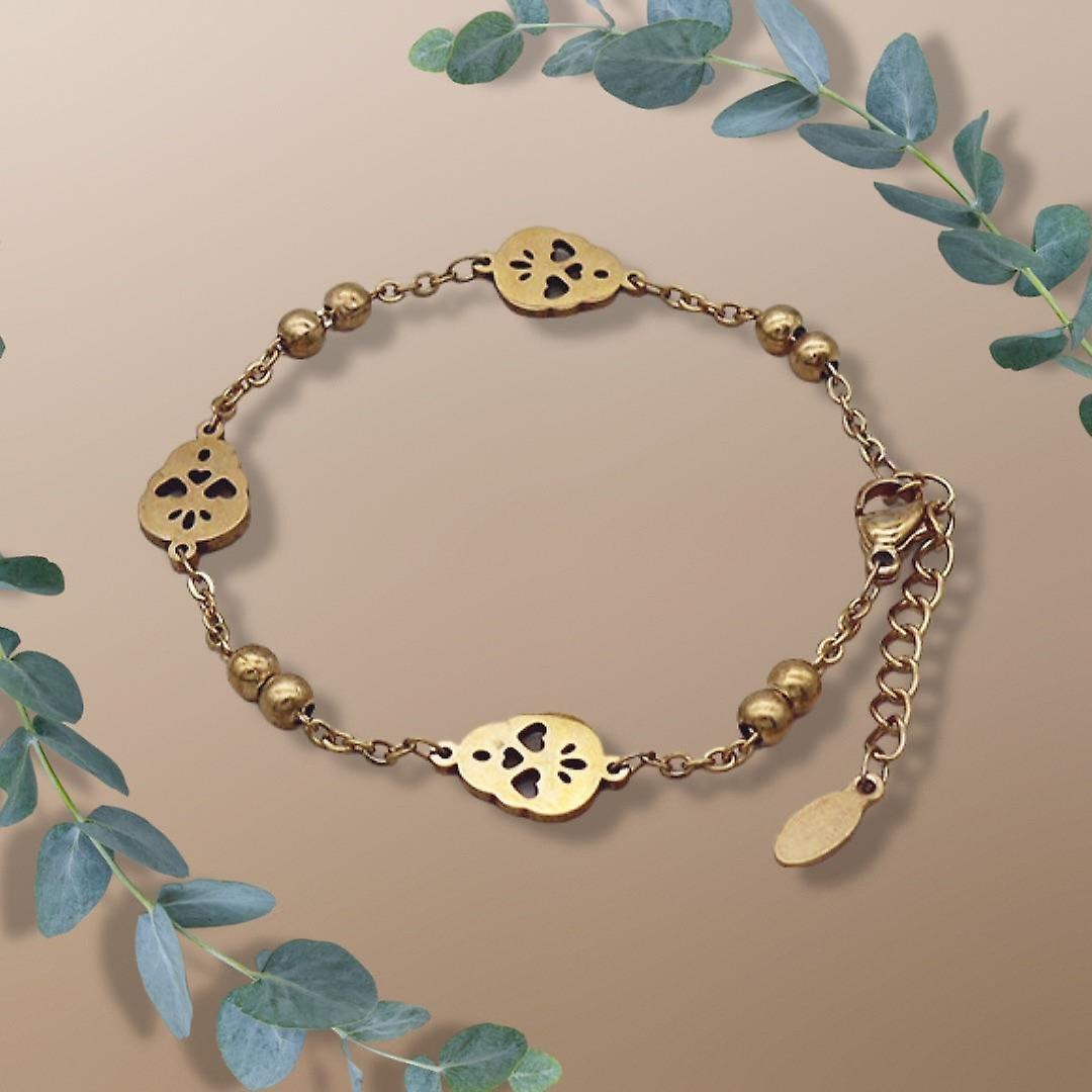 可爱骷髅手链18k 镀金礼品