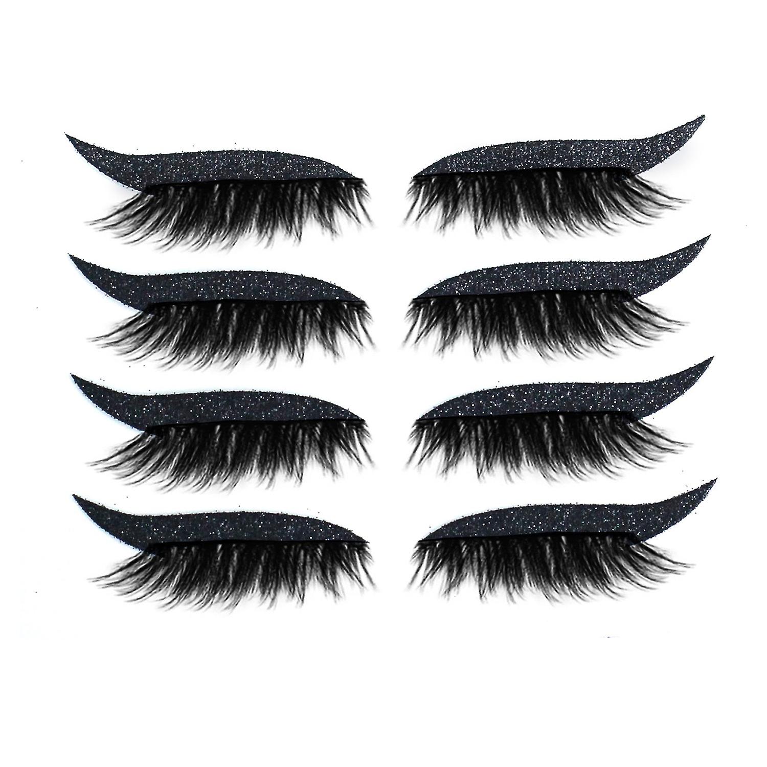 4 Pairs Eyeliner Eyelash Patch Universal Type Cosmetics Lastics Eyeliner Eyelash Patch