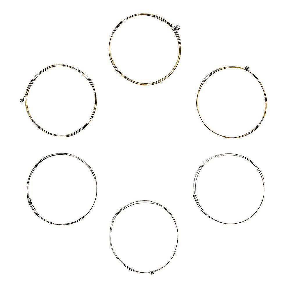 6Pcs Acoustic Guitar Practice String Set Replacement Part Accessory for Classic Folk Guitar