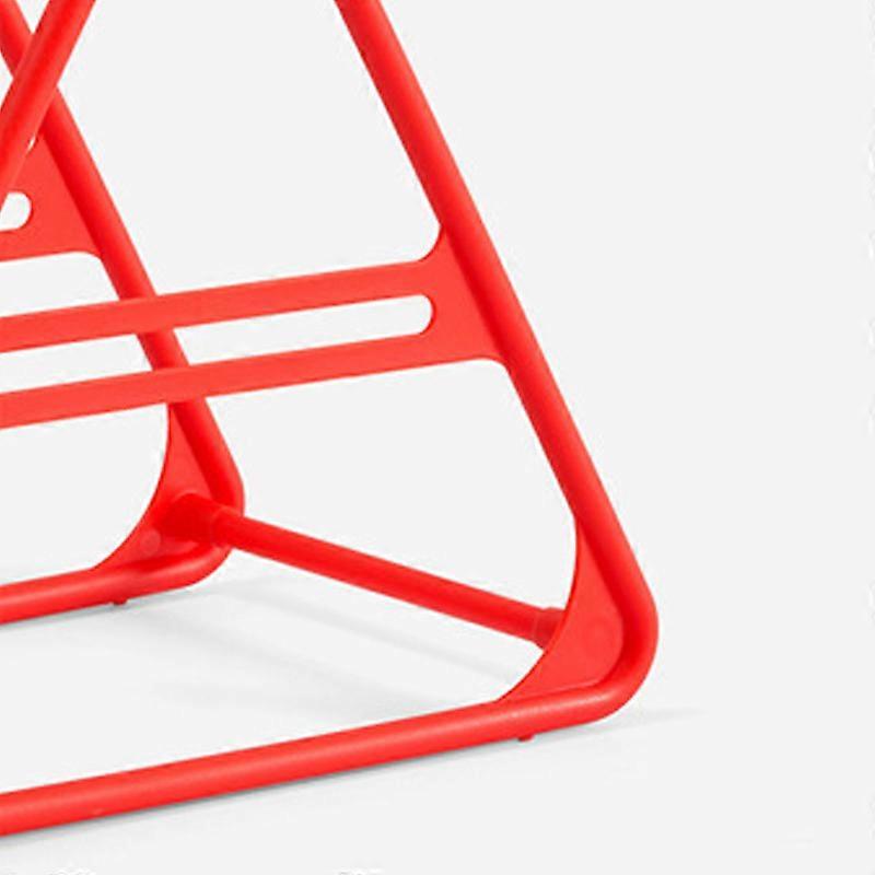 Hanger Storage Rack PP Triangular Rounded Design Shelf Multifunctional Organizer Red