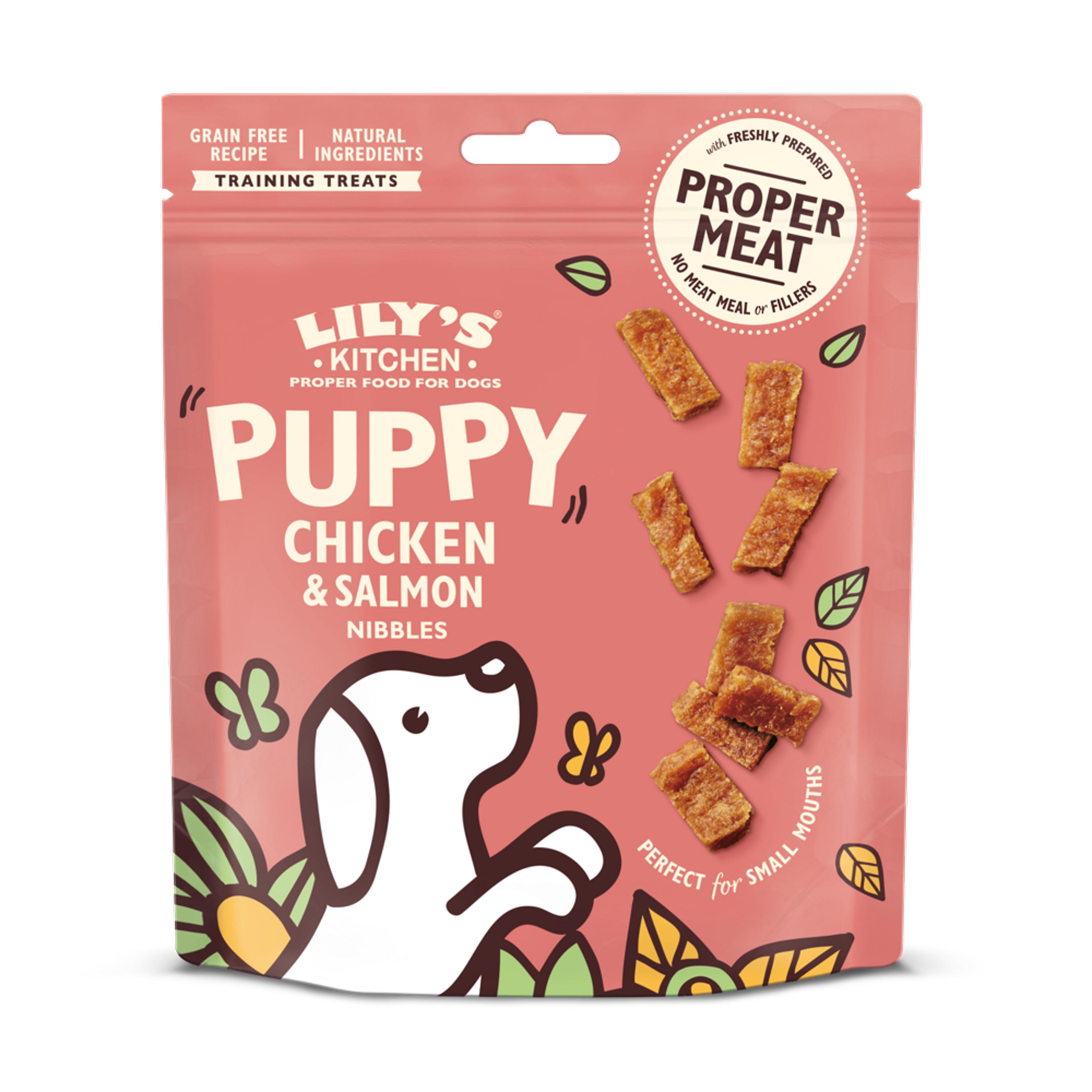 Lilys Kitchen Puppy Nibbles Chicken and Salmon Treats 8 x 70g