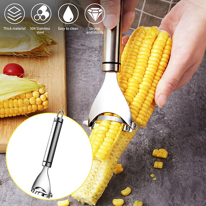 One-Step Corn Peeler Thresher Tool Kitchen Cob Kerneler Cutter Stripper Remover