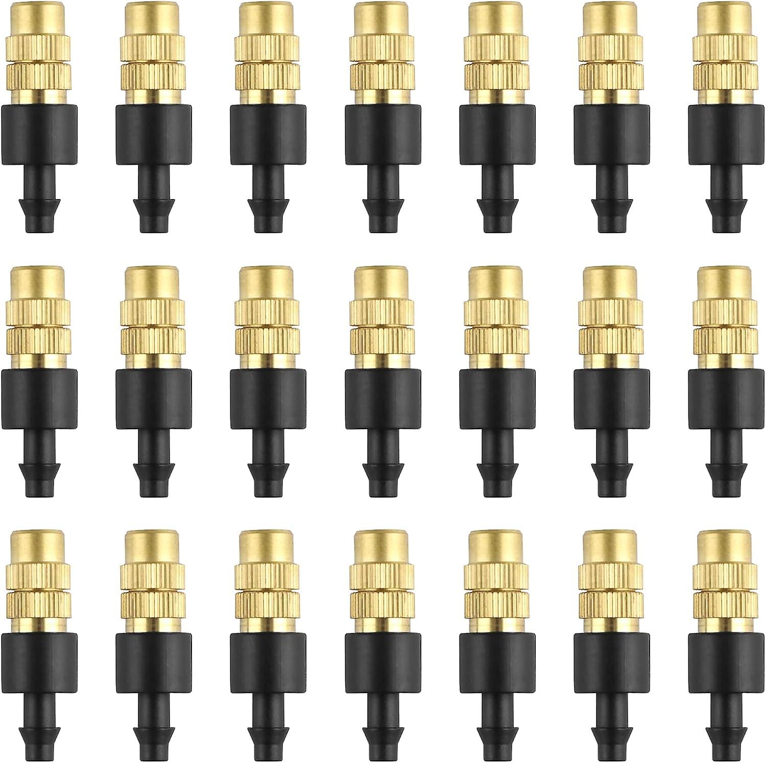 Brass Spray Nozzle, Adjustable Copper Drip Irrigation Atomizing Nozzle
