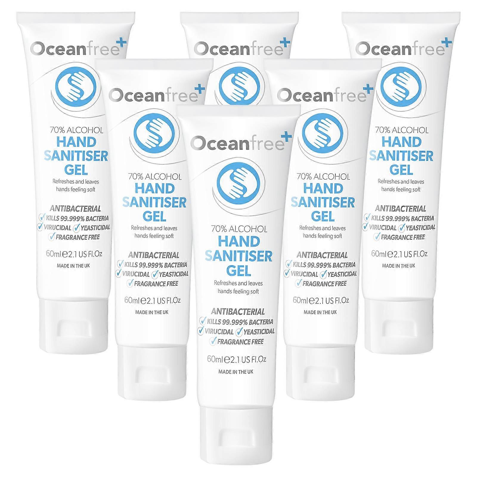 Ocean Free - Hand Sanitiser Gel - 60ml x6