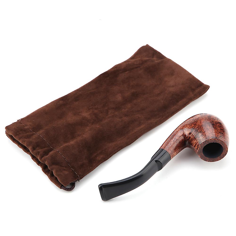3mm Smooth/Carved Briar Mini Tobacco Pipe, Portable Cigarette Pipe (Smooth)