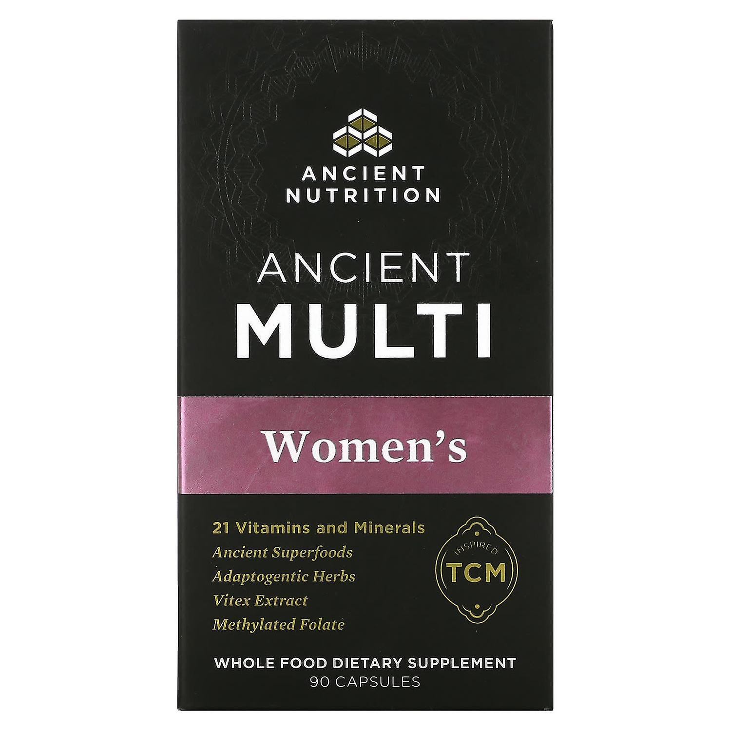 Dr. Axe / Ancient Nutrition, Ancient Multi, Women's, 90 Capsules