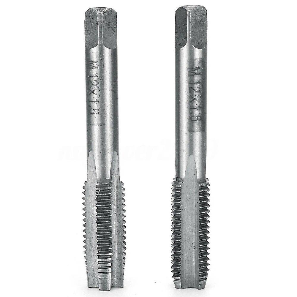1 Pair Right Hand Machine Tap Straight Flutes Fine Metric Thread Hand Connector Metric Thread Tap Hand Tools~12624