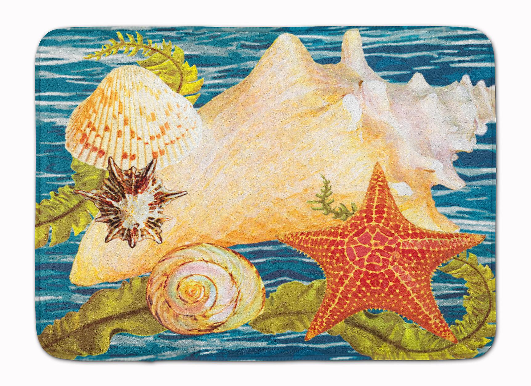 Caroline`s treasures conch starfish și cockle ii machine lavabile memory foam mat multicolore 19 x 27