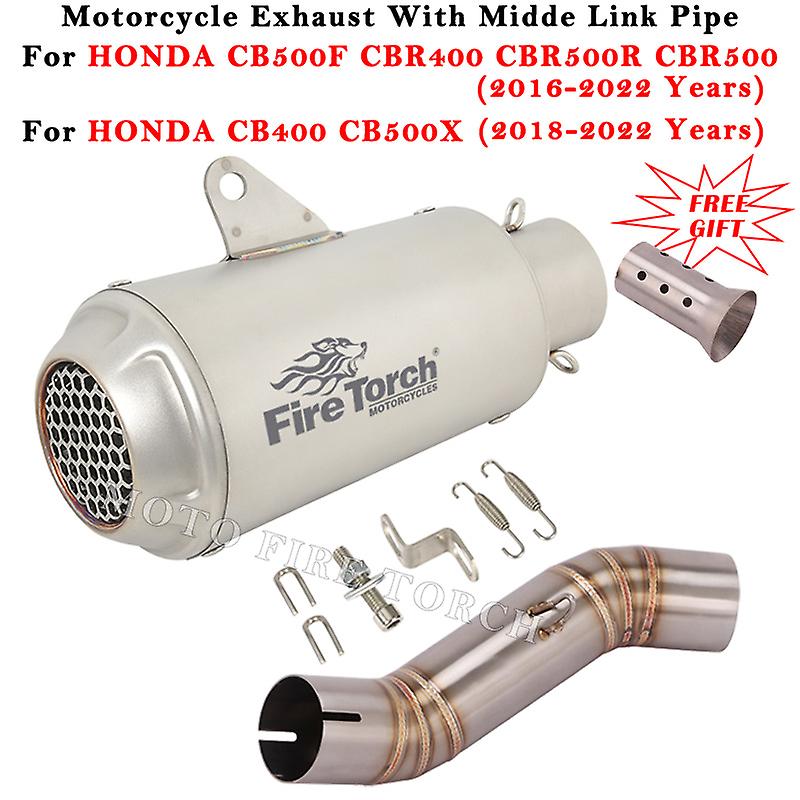 Motorrad Auspuff Flucht modifizierte Schall dämpfer Mittel verbindungs rohr für Honda Cbr500 CBR500R CB500F CB500X CB400 CBR400 2016-2021 2022