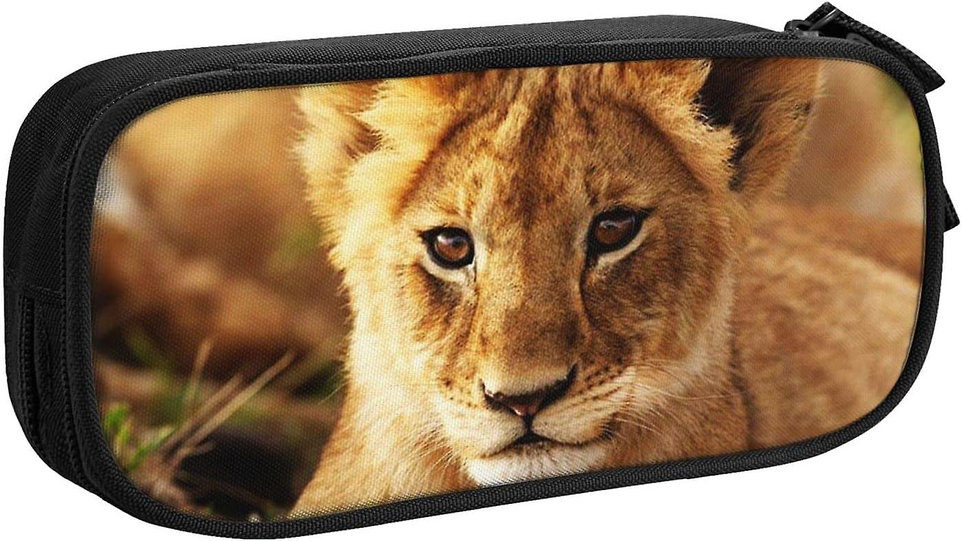 مقلمة حالة الأسد شبل الوجه سعة كبيرة قلم رصاص حقيبة القلم حالة الحقيبة مكتب المنظم حالات قلم رصاص للبنين بنات طلاب المدارس اللوازم المكتبية21039