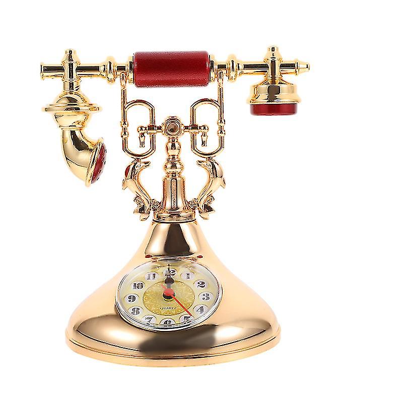 1pcs Vintage Telephone Clock