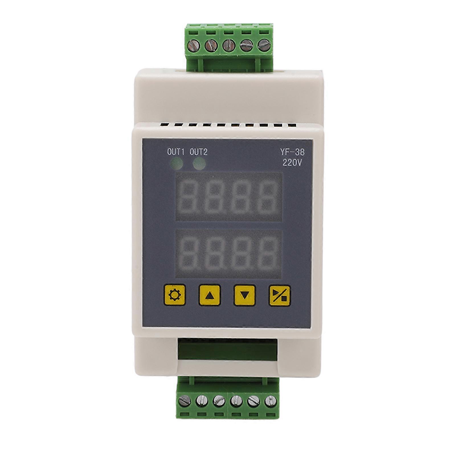 Timer Module 2 Channel Accurate LCD Screen ABS Delay Module White DC 7?27V AC 220V