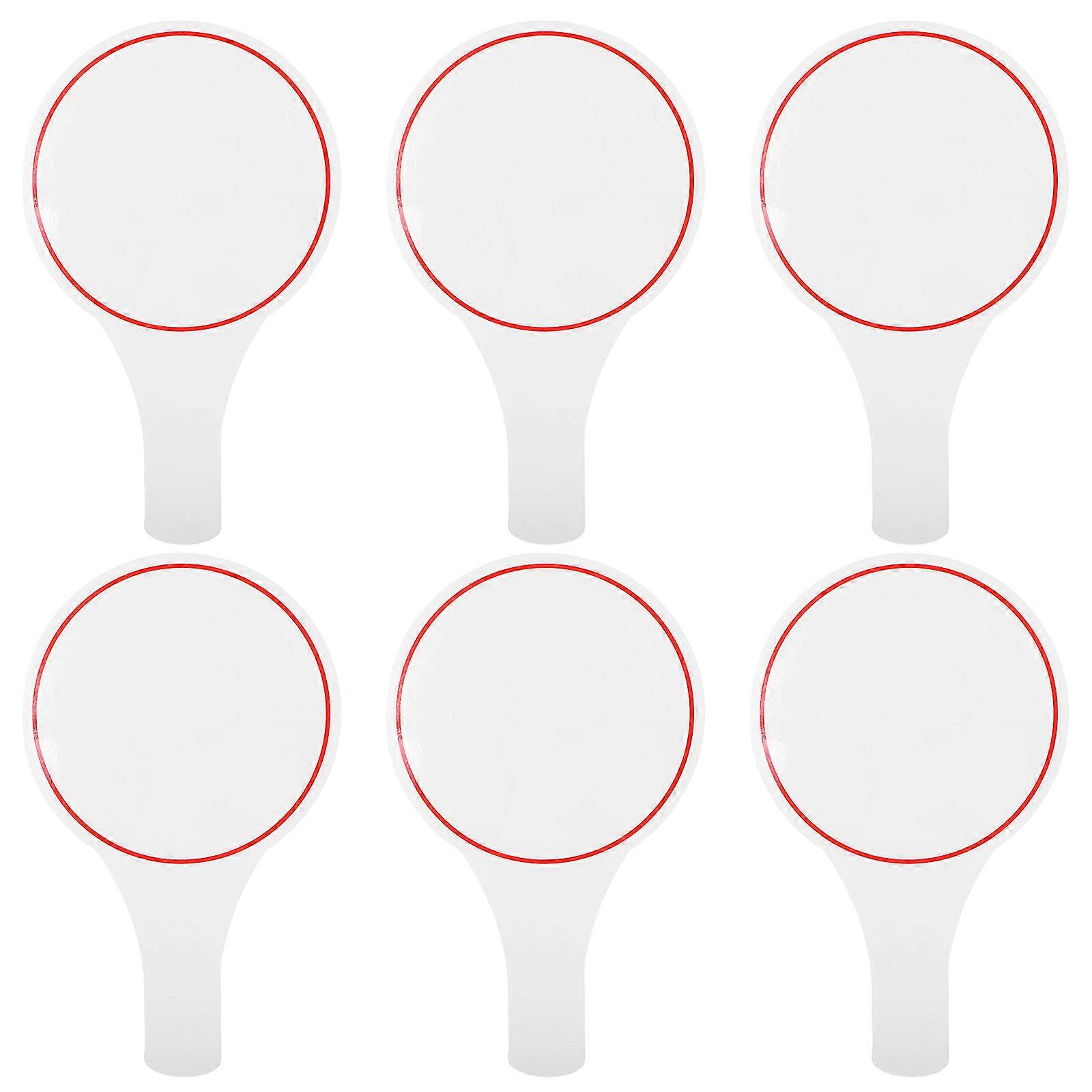 6Pcs Foam White Board Handheld Whiteboard Single Sided Paddles Auctions Padding Whiteboard