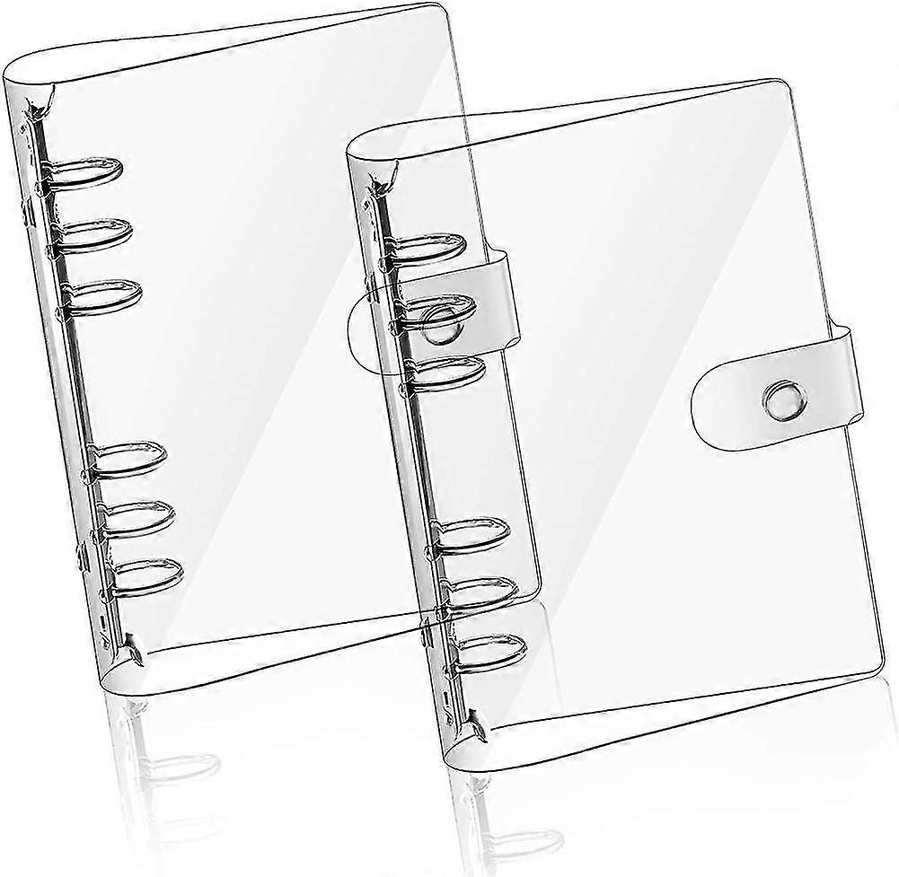 2 Pcs A5 Clear Soft Pvc Notebook Cover, Refillable Paper Pvc Binder, Loose Leaf