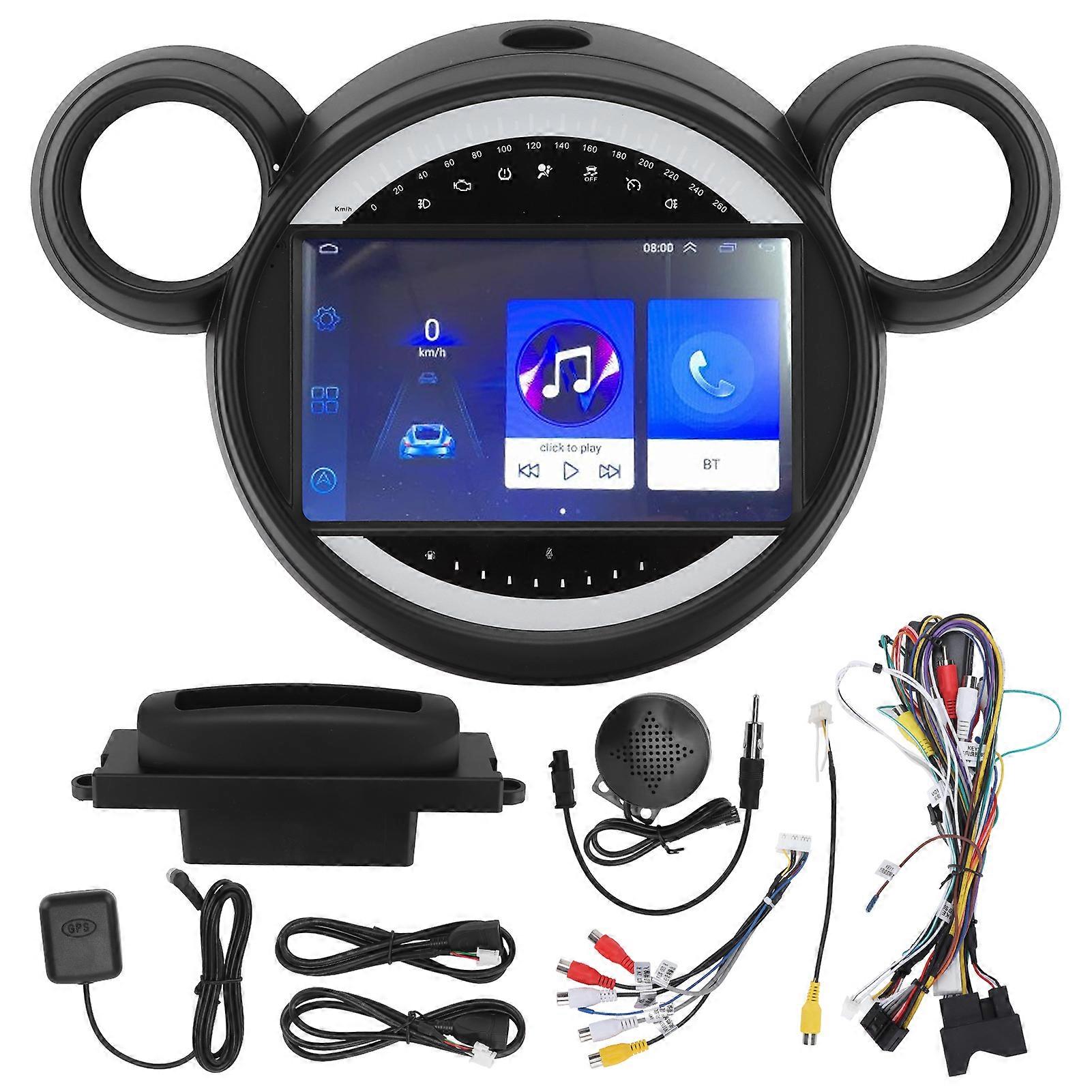 Car 9in Multimedia Player GPS Navigation Bluetooth 4.0 1024x600 HD Screen for Android 10.0 Operating System(1+16G ) E2U711