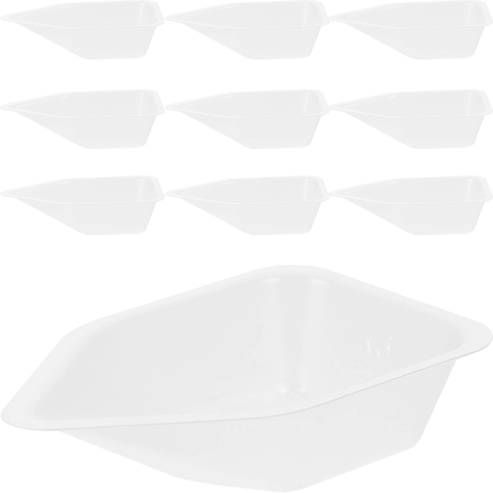 10 sztuk plastikowych tacek do ważenia Łodzie do ważenia wielokrotnego użytku Płytki do ważenia proszku do laboratorium