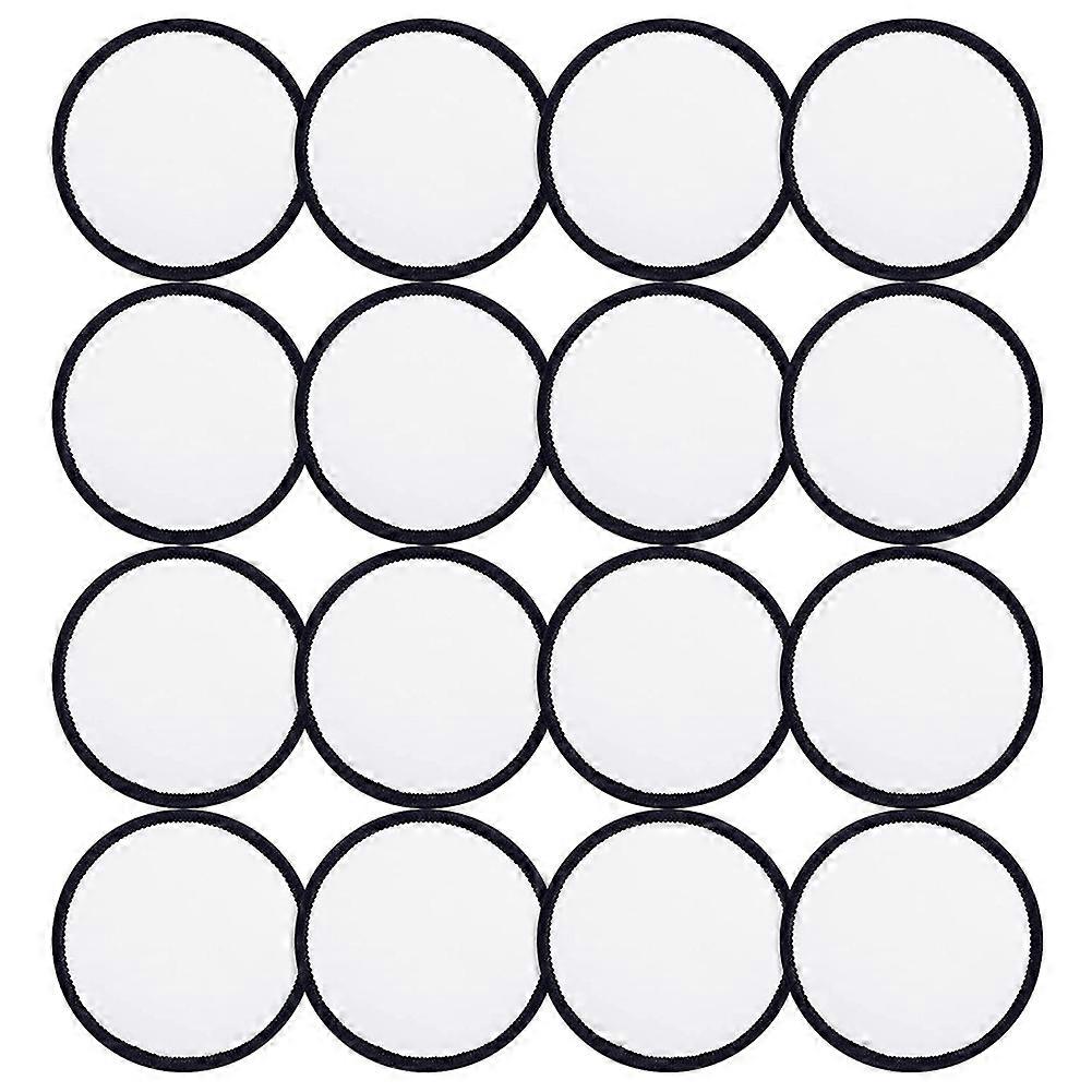 16 Pieces Sublimation Patch Blanks Quality Fabric Iron-on Circular Blank Patch for Clothes, Hats, U