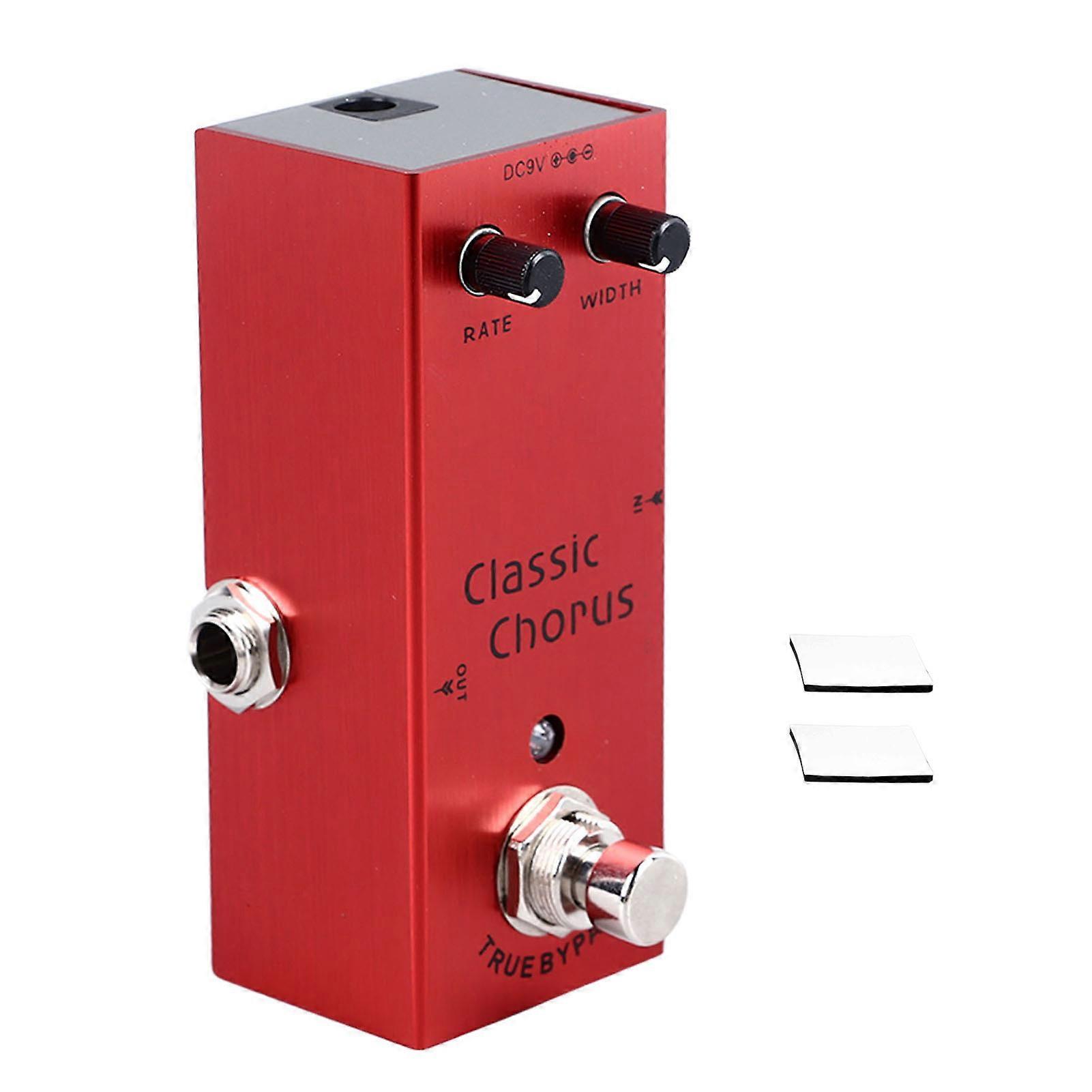 Elgitarr Effekt Pedal Metall Knopp Justering Mini Bärbar Professionell Gitarr Effekt Pedal Röd