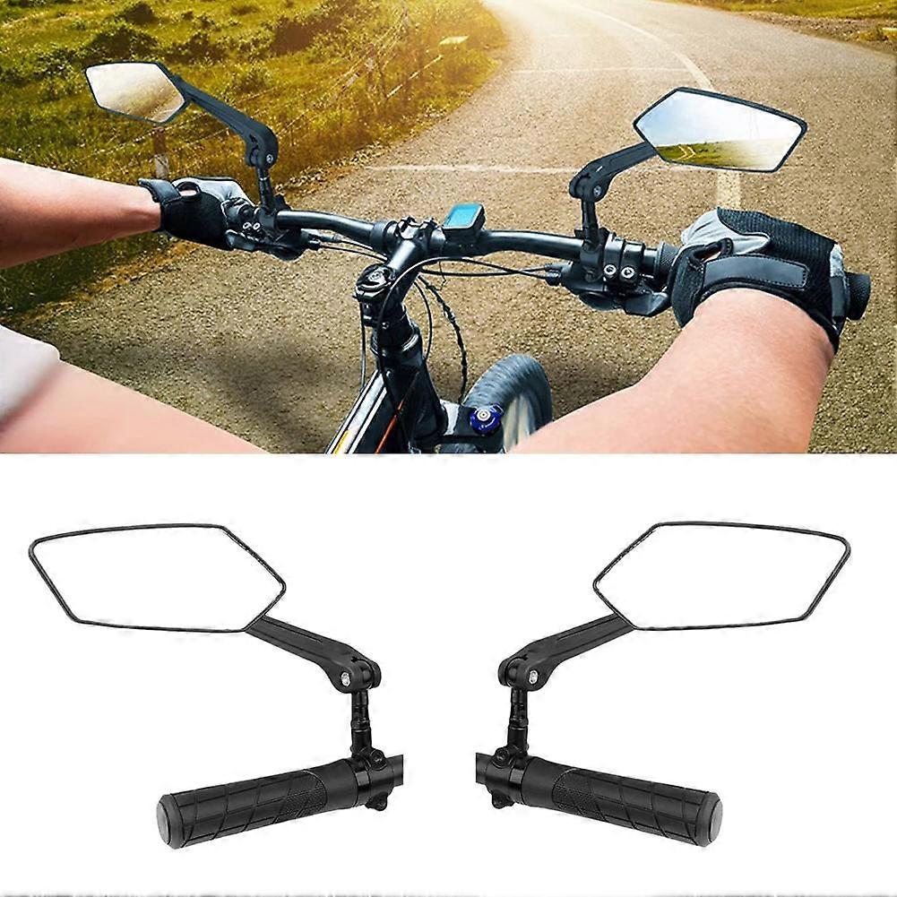 A pair of price with installation tools (A) suitable for handlebar diameter 2-2.4cm$Bicycle rearview mirror 360 rotation adjustment suitable for