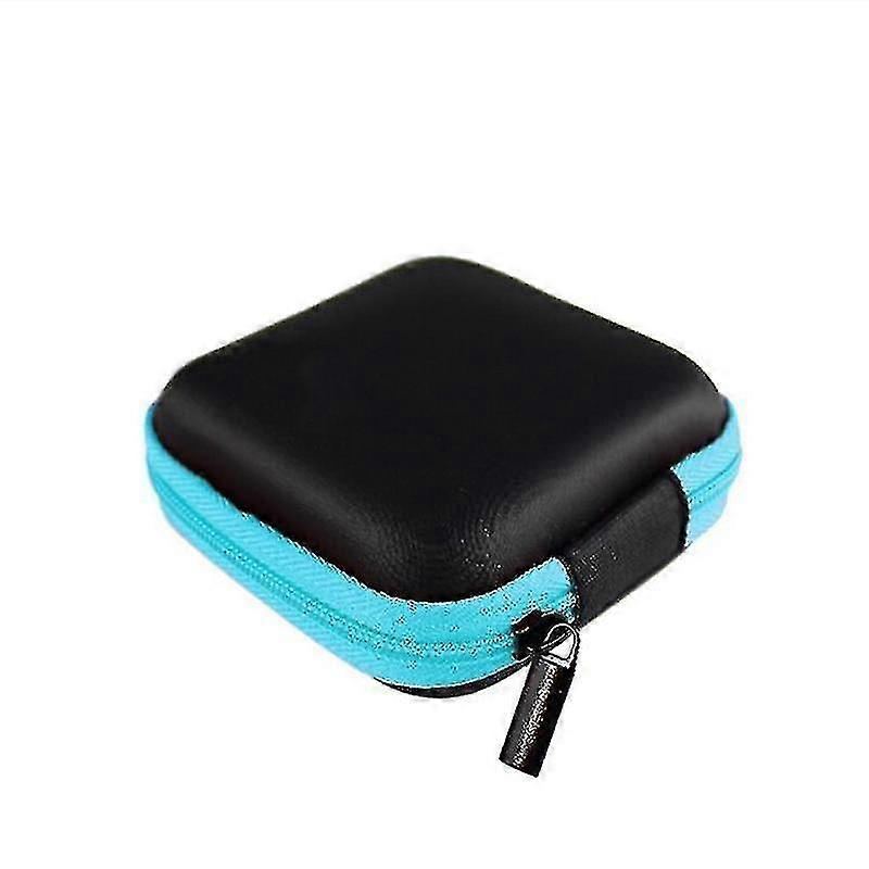 Square Shaped Mini Earphone/charger Storage Bag(1pcs,blue)