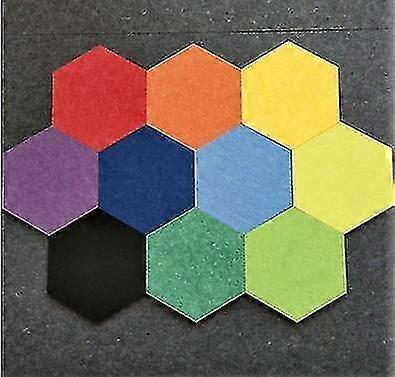 16pcs Hexagon Felt Boards Colored Self Adhesive Pin Boards With Push Pins For Home Office Classroom