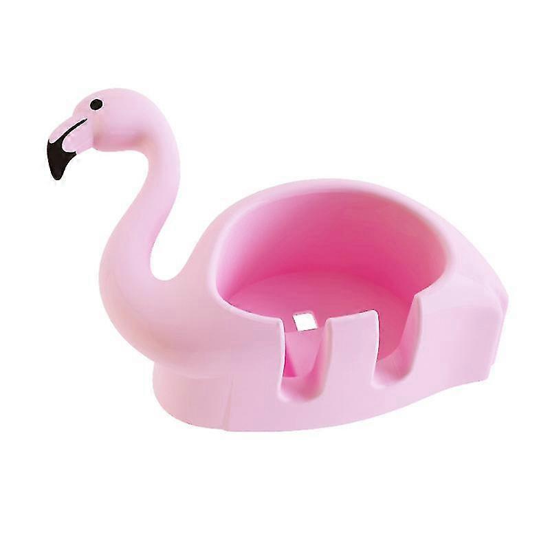 Flamingo Toothbrush Hanging, Non-perforated Toothbrush Rack In Bathroom