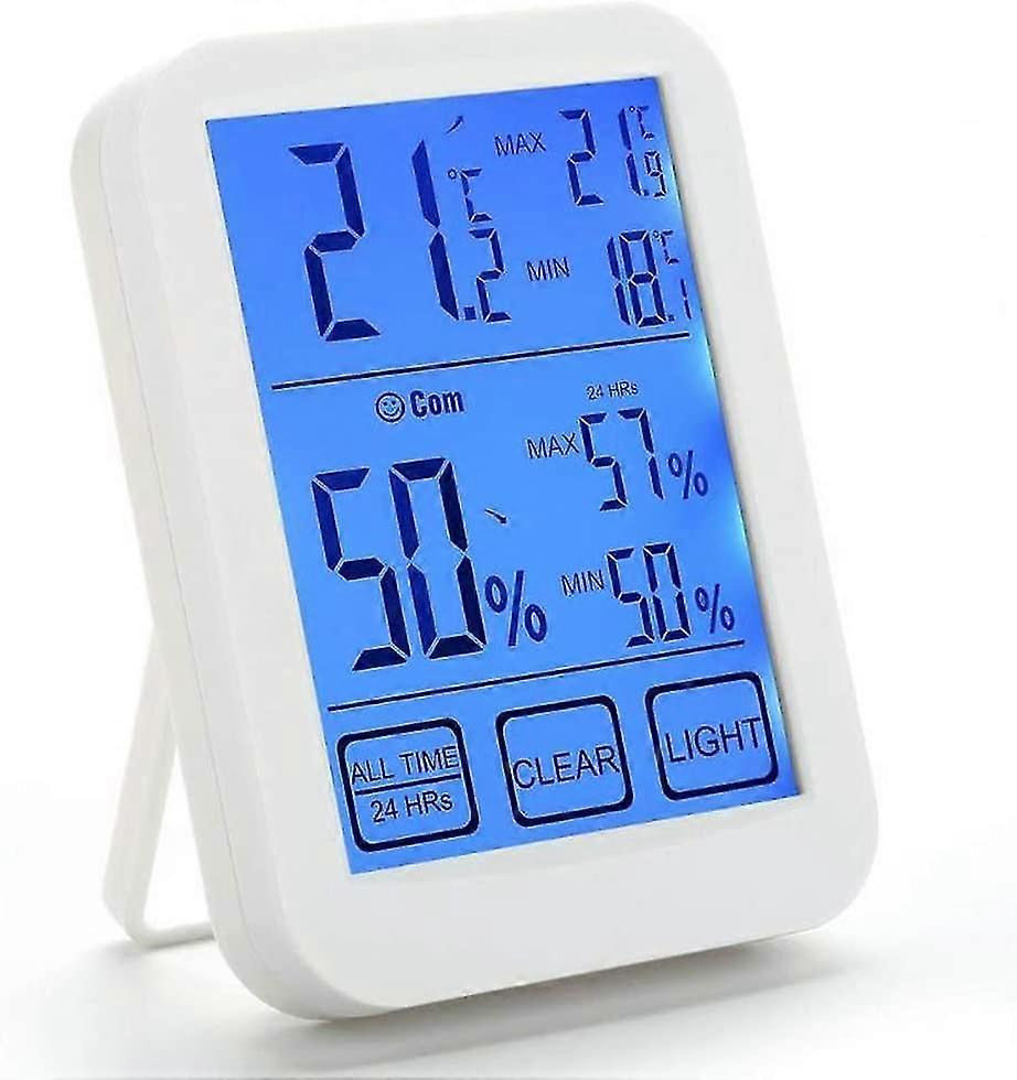Touch Screen Digital Thermometer Hygrometer Electronic Lcd Temperature Humidity