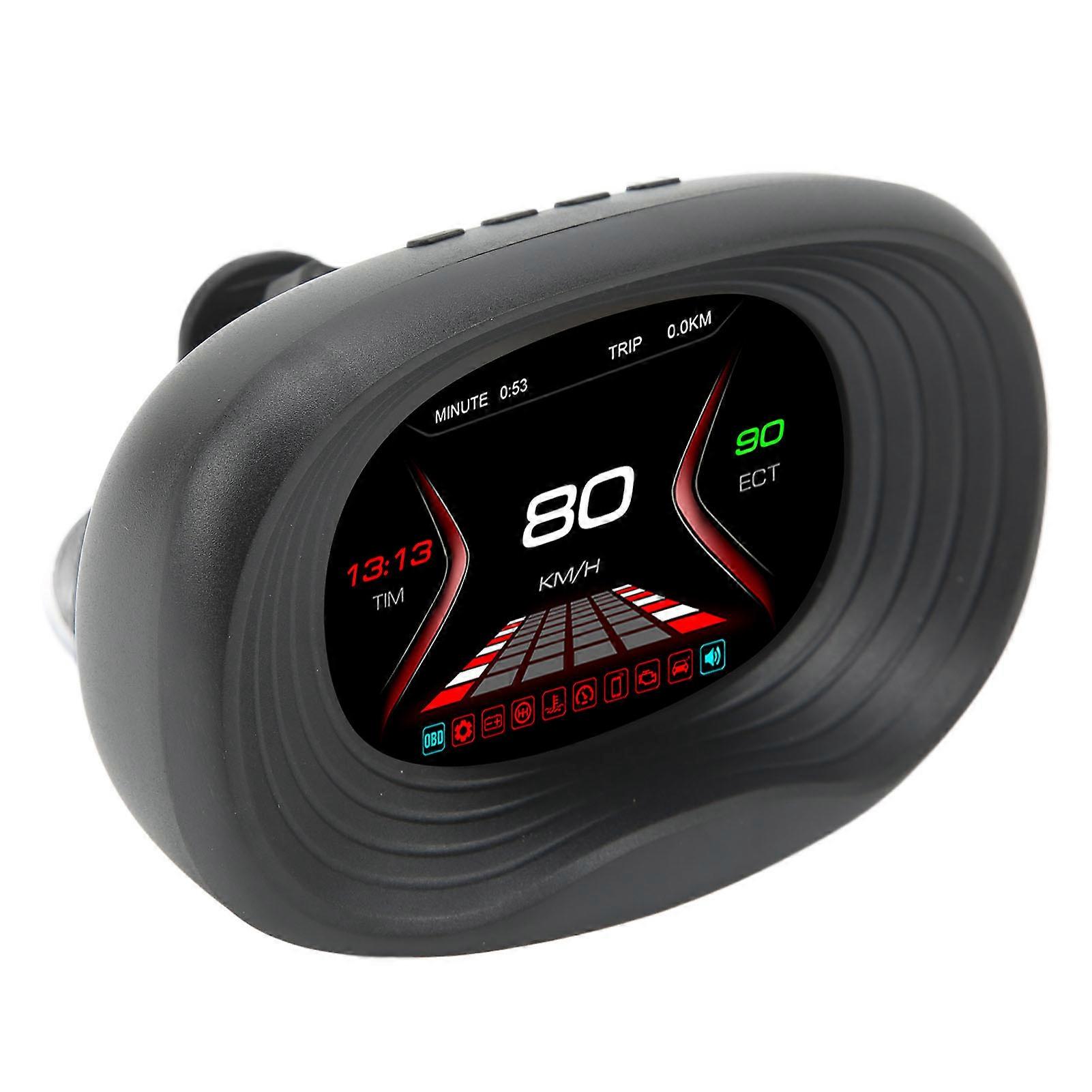 Auto OBD Multifunctionele Meter, HUD Head Up Display Gauge Auto Digitale Temperatuurmeter Oversnelheid Spanning Waarschuwing
