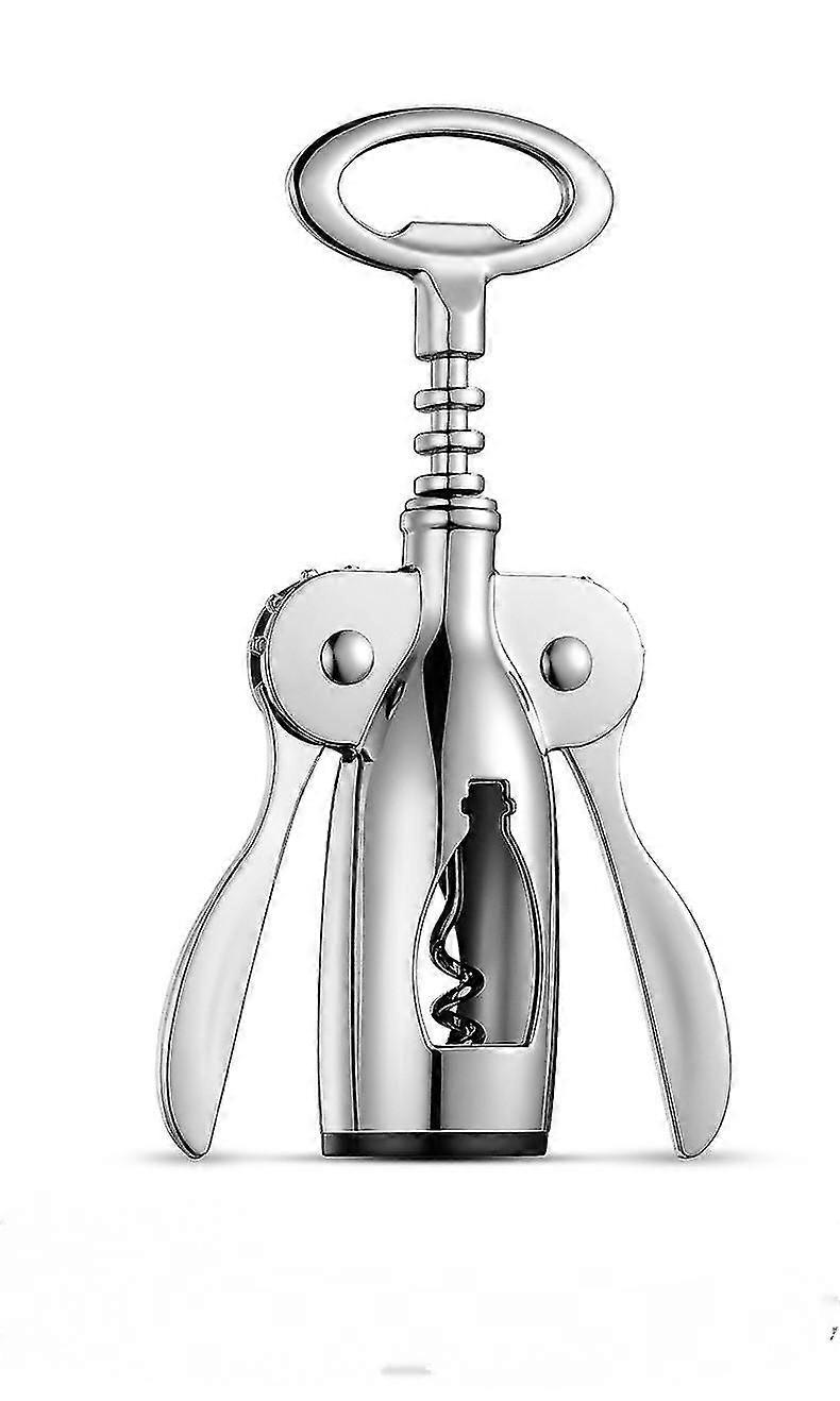 Wine Opener, Zinc Alloy Premium Wing Corkscrew Wine Bottle Opener with Multifunctional Bottles Opener, Upgrade Corkscrew, Multifunctional Wine Beer Bo