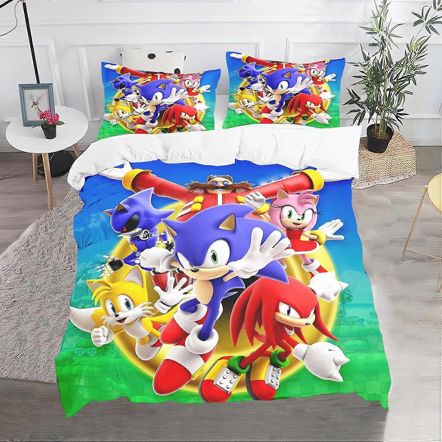 Sonic Bedding Set - Anime Sonic - Bedding Set - Housse de couette, impression 3D