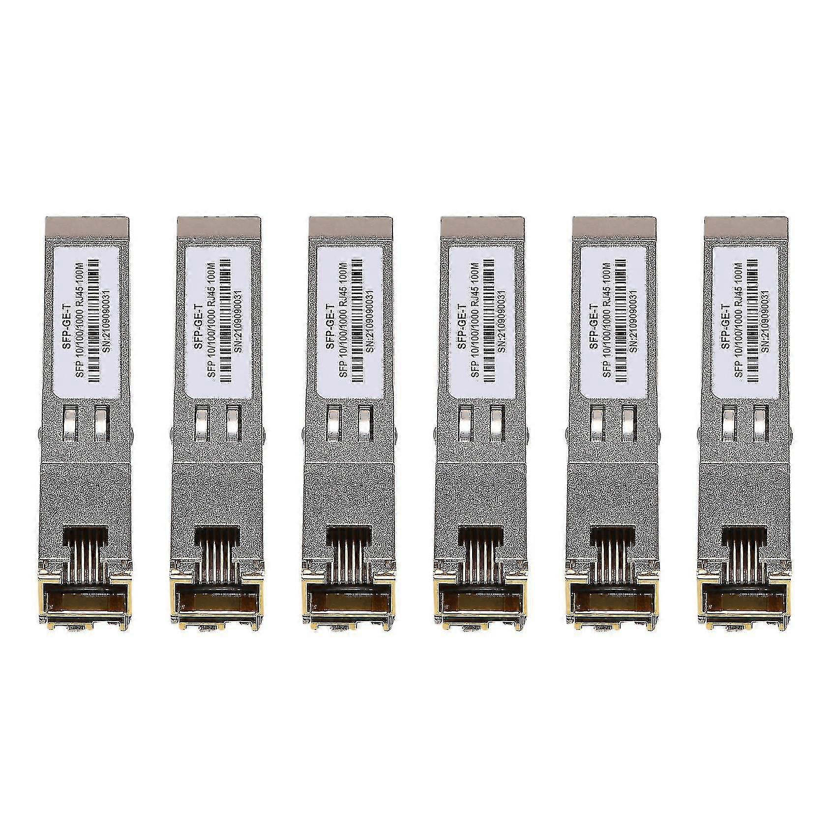 6x Sfp Module Rj45 Switch Gbic 10/100/1000 Connector Sfp Copper Rj45 Sfp Module Gigabit Ethernet Po Hy