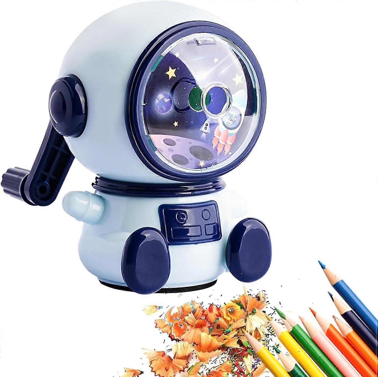 Manual Pencil Sharpener with Hand Crank, Pencil Sharpener with Container for Kids, for Office, Classroom and Home,2024 Ping