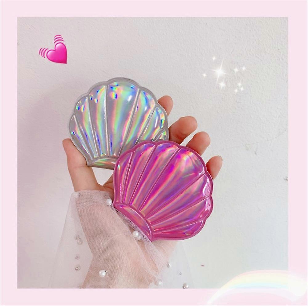 2pcs Shell Shape Foldable Mirror Cosmetic