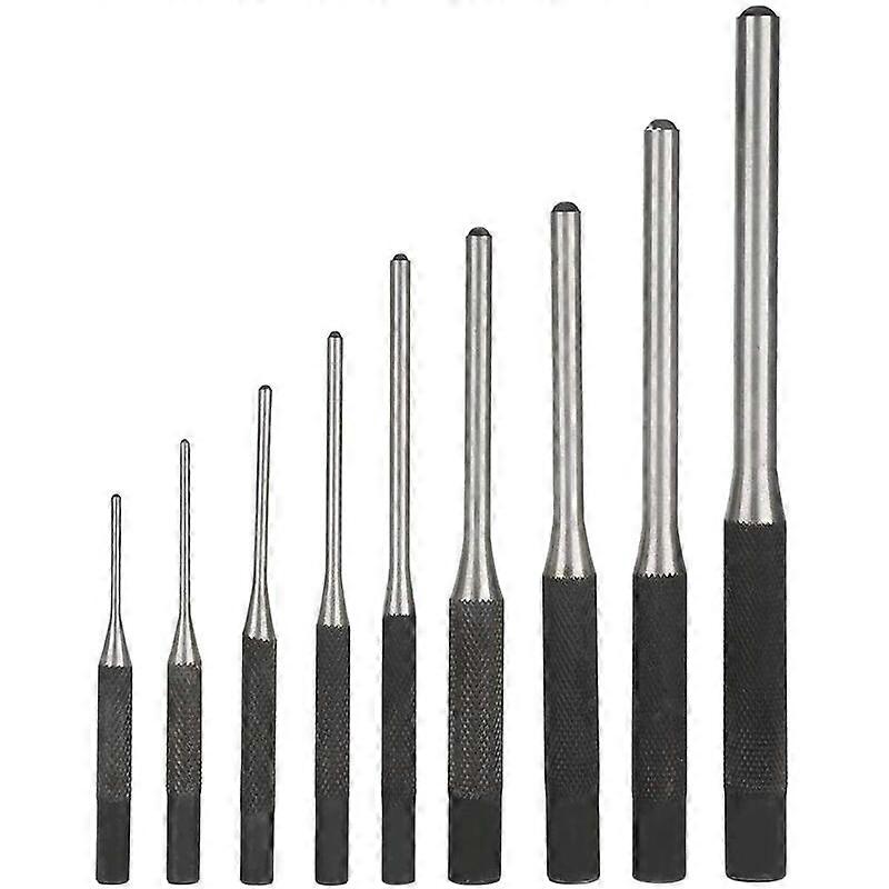 9PCS Professional Durable Steel Pin Punch Set, Mechanical Engineering Hand Tool
