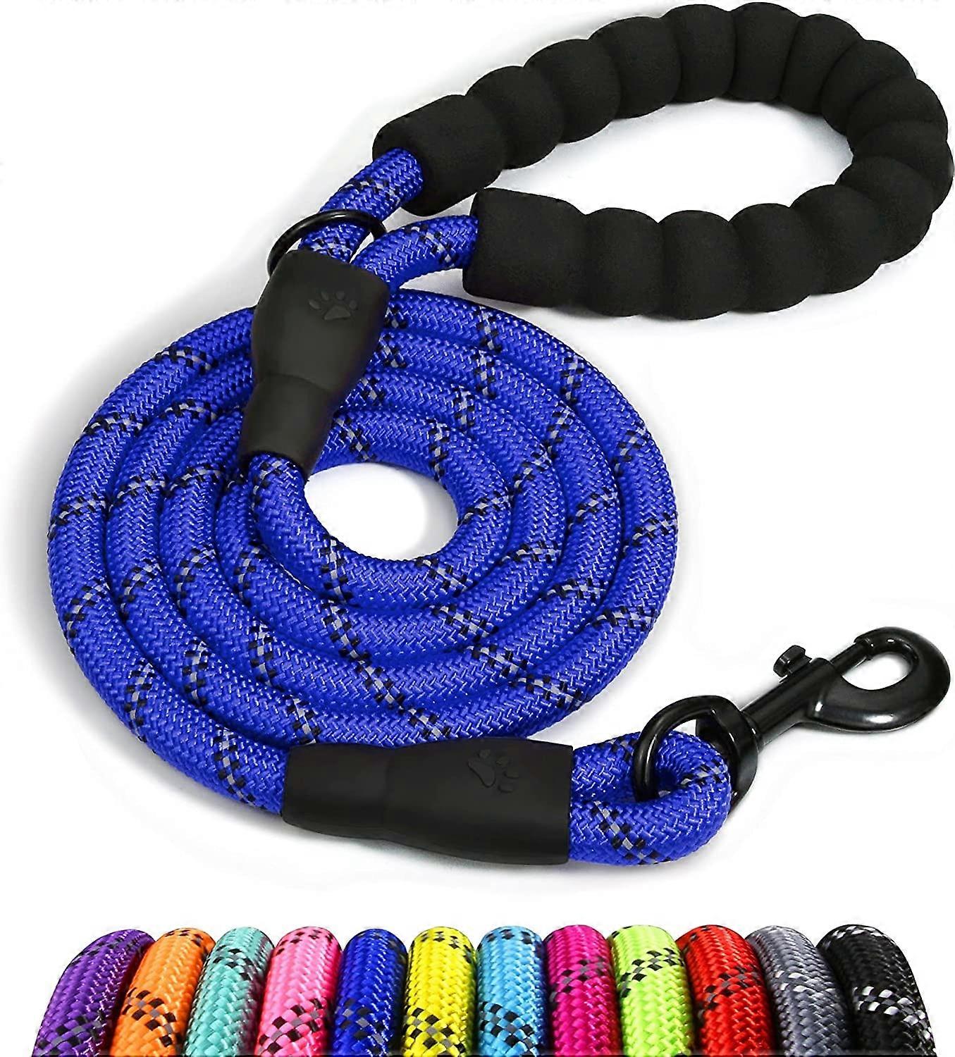 Dog Rope,Nylon w/Handle and Reflective Threads,150x1.2cm,Dark Blue