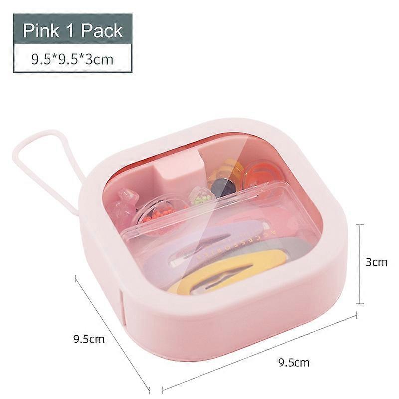 Hidden Push Switch Cotton Swab Hairpin Storage Box Portable Sundries Sorting Organizer Small Objects Storage Box With Handle