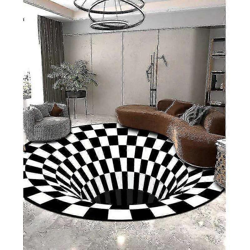 3d Visual Optical Floor Mat, Vortex Optical Illusion Rug